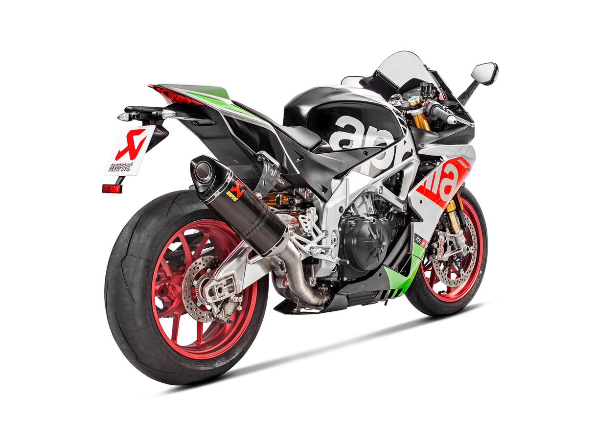 Akrapovic Slip-On Line Carbon Muffler System w/Carbon End Cap for Aprilia RSV4/Tuono V4 17-20