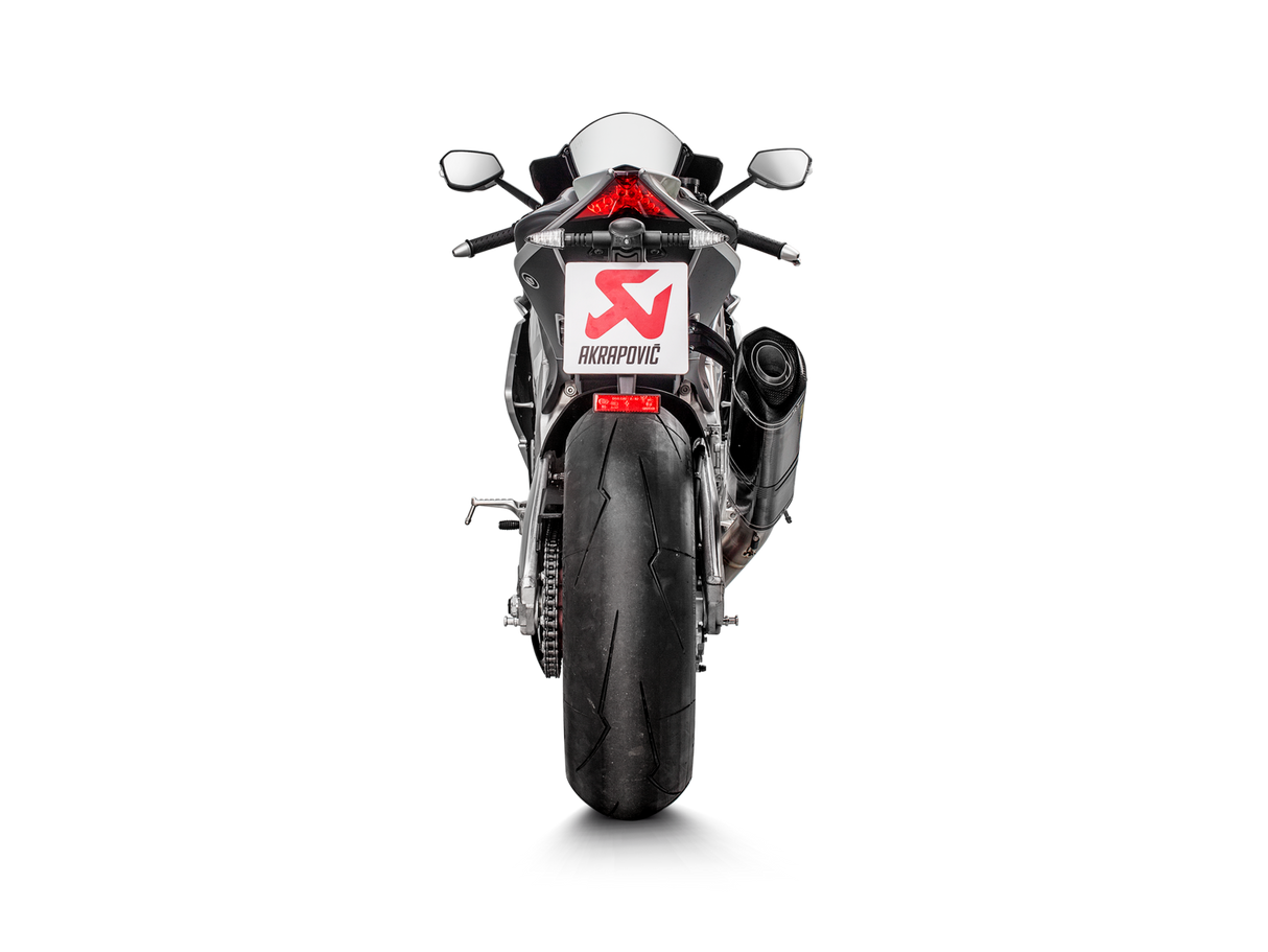 Akrapovic Slip-On Line Carbon Muffler System w/Carbon End Cap for Aprilia RSV4/Tuono V4 17-20