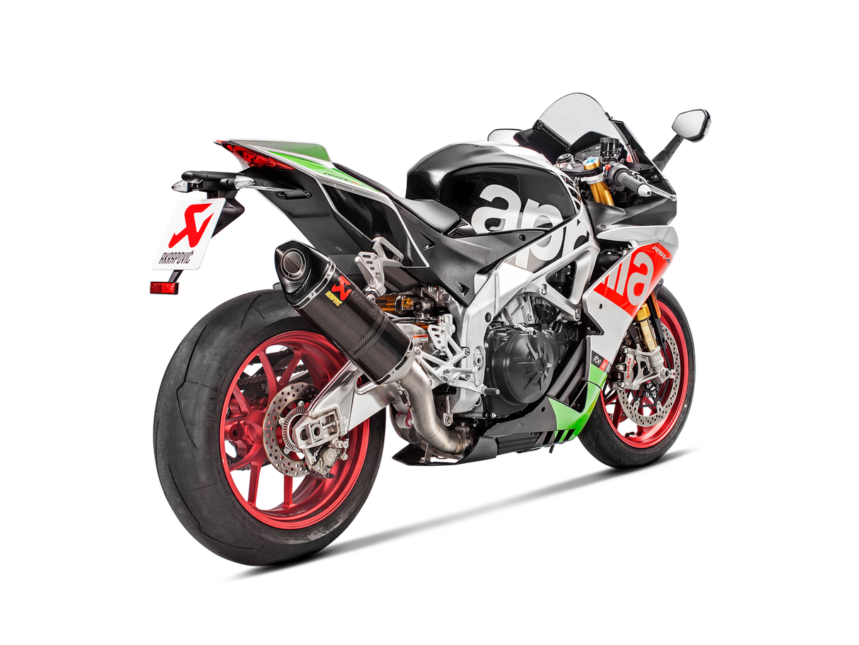 Akrapovic Slip-On Line Carbon Muffler System w/Carbon End Cap for Aprilia RSV4/Tuono V4 17-20