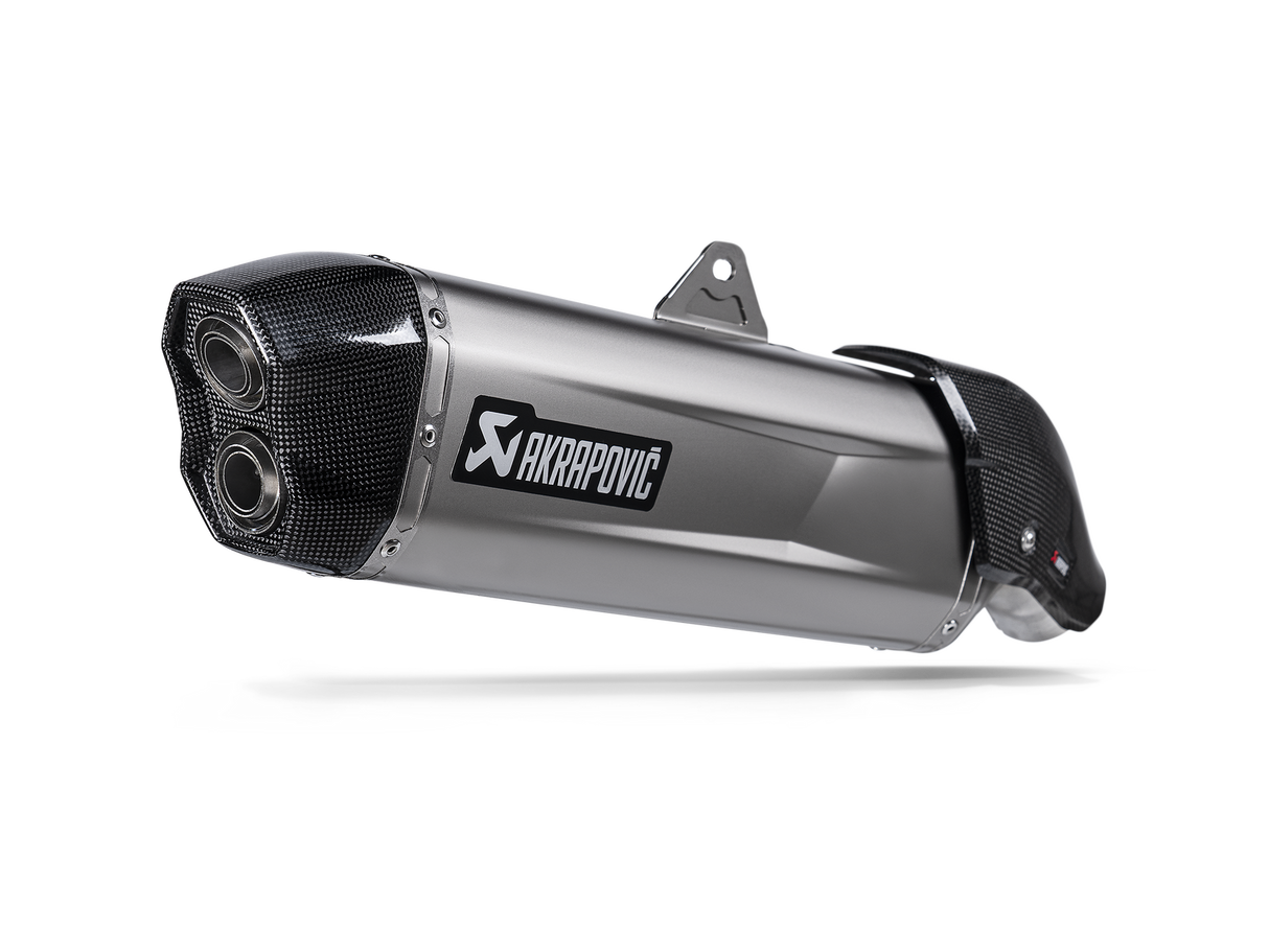 Akrapovic Slip-On Line Titanium Muffler System w/Carbon End Cap for Aprilia Tuareg 660 22-Up