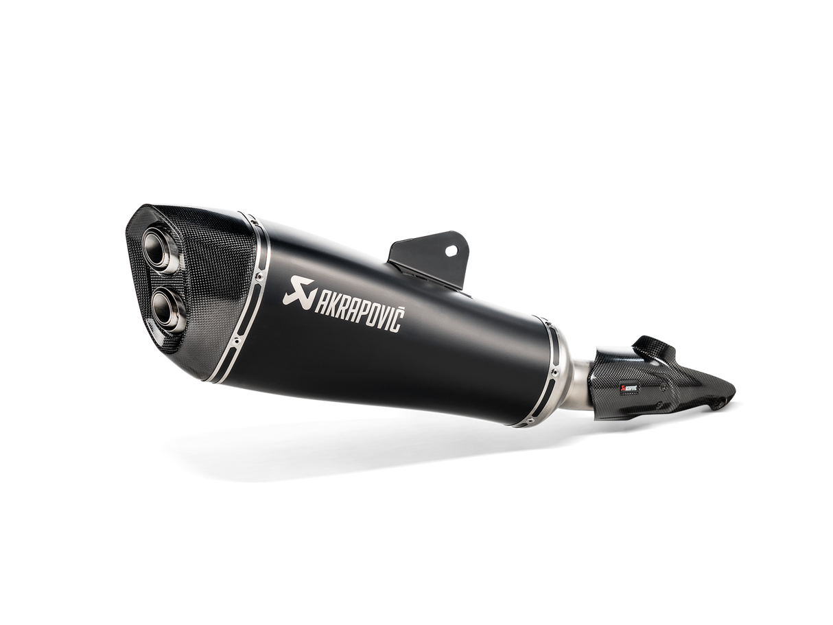 Akrapovic Slip-On Line Black Titanium Muffler System w/Carbon End Cap for BMW R 1250 RT 19-Up