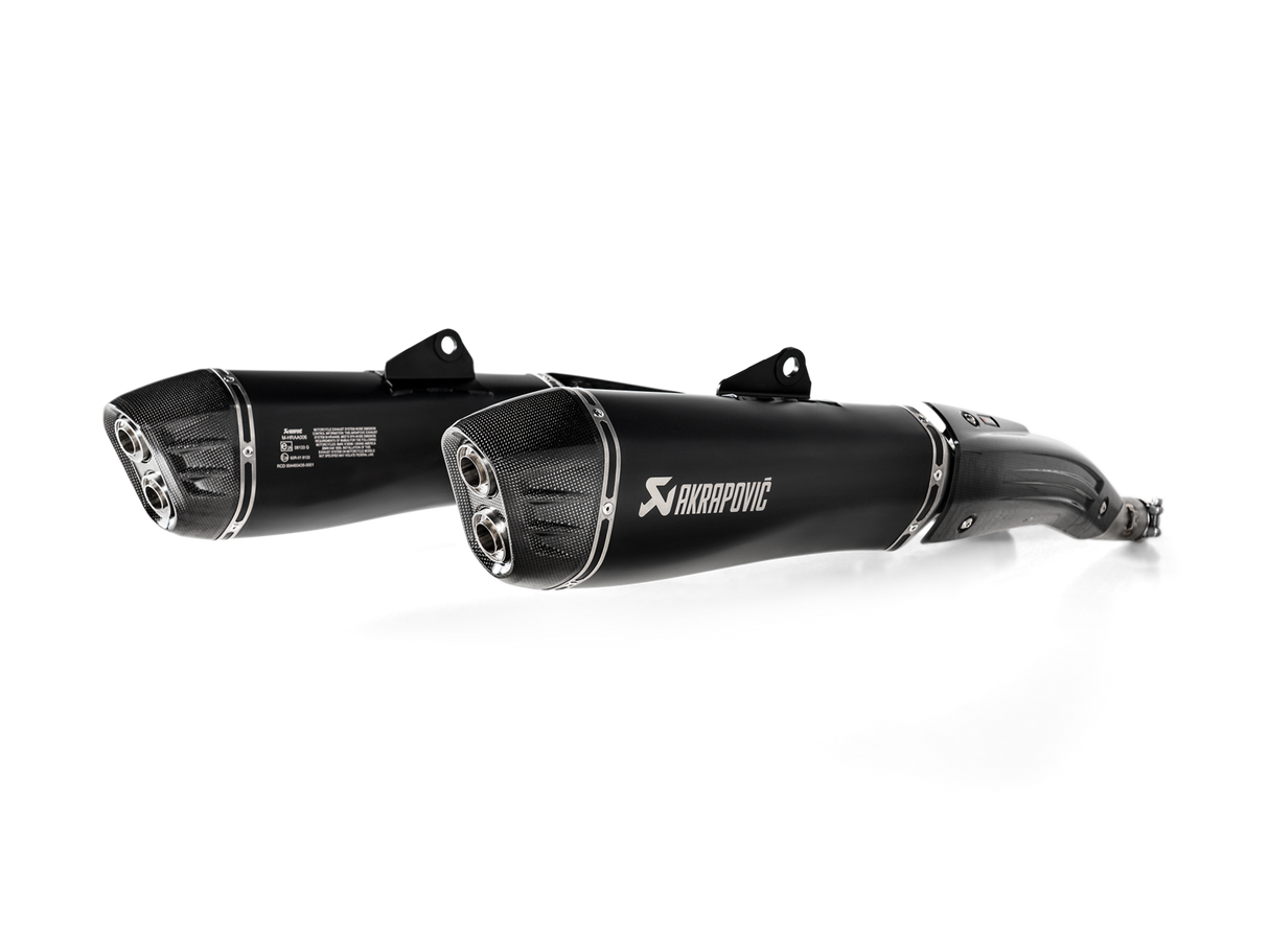 Akrapovic Slip-On Line Black Titanium Muffler System w/Carbon End Cap for BMW K 1600 B/Grand America 17-20