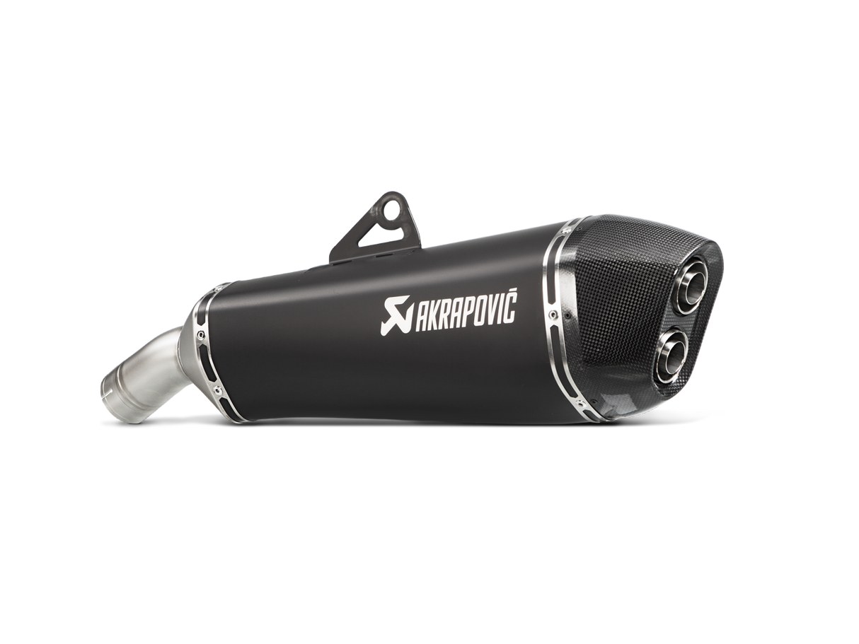 Akrapovic Slip-On Line Black Titanium Muffler System w/Carbon End Cap for BMW F 800 GT 13-19/F 800 R 09-19