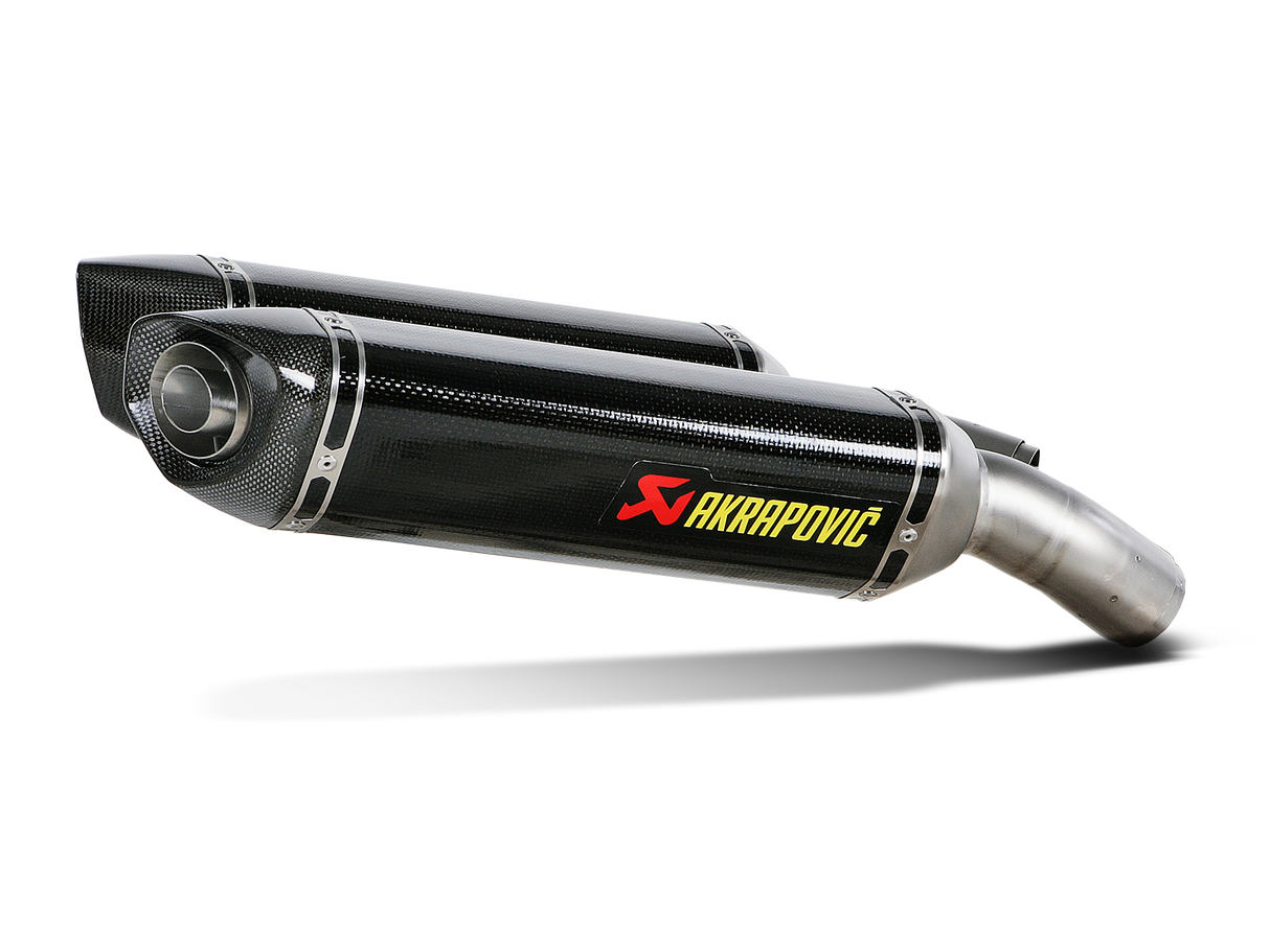 Akrapovic Slip-On Line Carbon Muffler System w/Carbon End Cap for Ducati 848 08-10/848 EVO 11-14/1098/1098S 07-08/1098R 08-09/1198/1198S 09-11