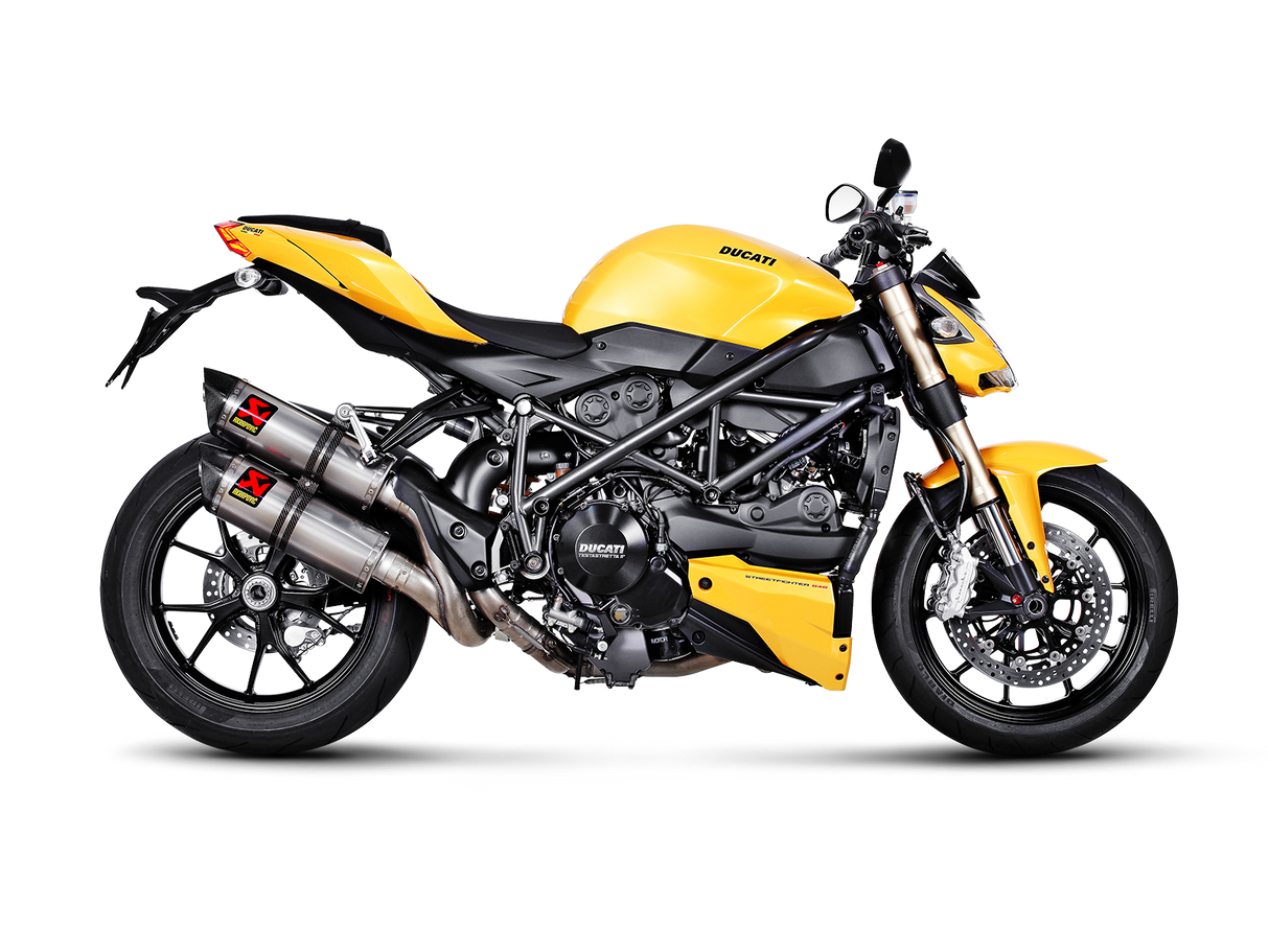 Akrapovic Slip-On Line Titanium Muffler System w/Carbon End Cap for Ducati Streetfighter 09-11/Streetfighter 848 11-15