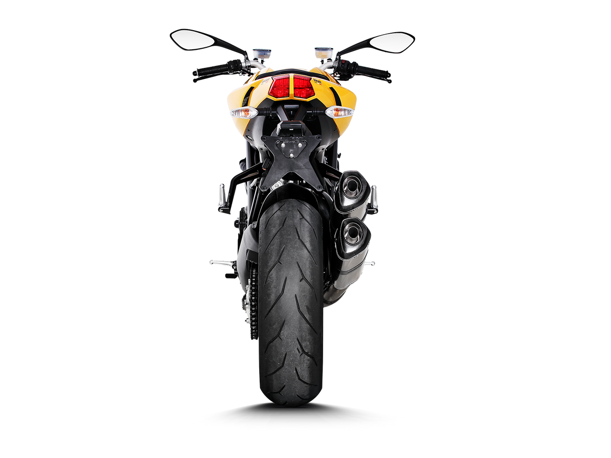 Akrapovic Slip-On Line Titanium Muffler System w/Carbon End Cap for Ducati Streetfighter 09-11/Streetfighter 848 11-15