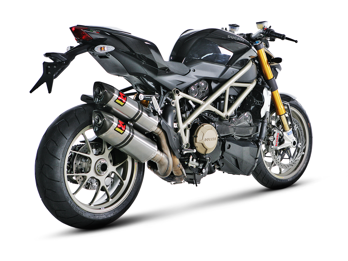 Akrapovic Slip-On Line Titanium Muffler System w/Carbon End Cap for Ducati Streetfighter 09-11/Streetfighter 848 11-15