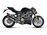 Akrapovic Slip-On Line Titanium Muffler System w/Carbon End Cap for Ducati Streetfighter 09-11/Streetfighter 848 11-15