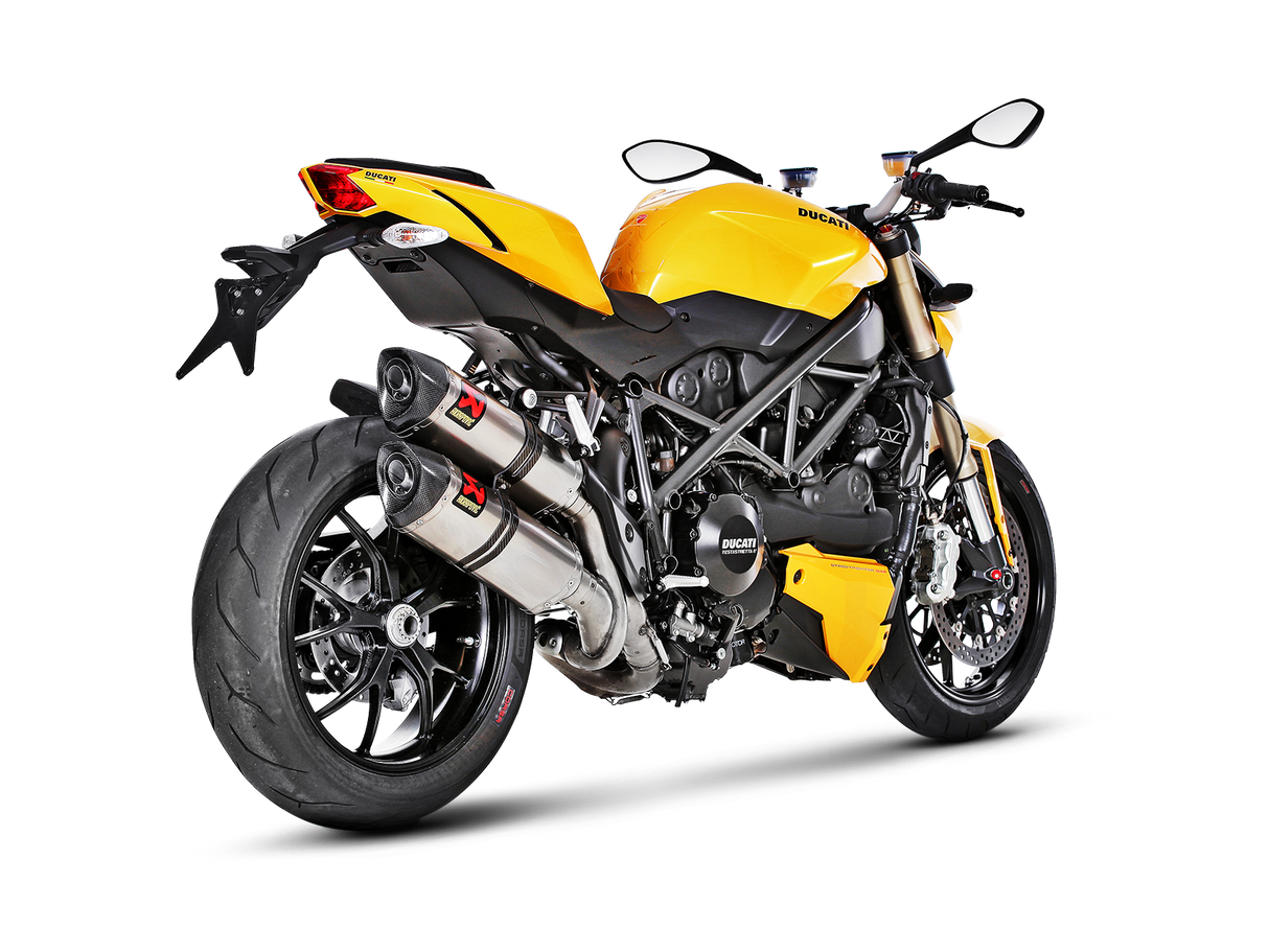 Akrapovic Slip-On Line Titanium Muffler System w/Carbon End Cap for Ducati Streetfighter 09-11/Streetfighter 848 11-15