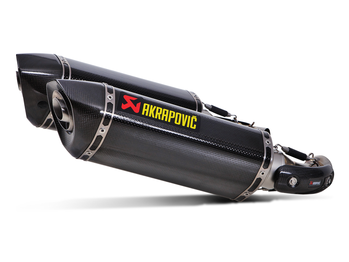 Akrapovic Slip-On Line Carbon Muffler System w/Carbon End Cap for Ducati Monster 1100/1100S 09-10