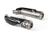 Akrapovic Slip-On Line Titanium Muffler System w/Carbon End Cap & Heat Shield for Ducati Scrambler 1100 18-20