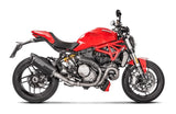 Akrapovic Slip-On Line Black Titanium Muffler System w/Carbon End Cap for Ducati Monster 821/Monster 1200/S 17-20