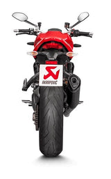 Akrapovic Slip-On Line Black Titanium Muffler System w/Carbon End Cap for Ducati Monster 821/Monster 1200/S 17-20