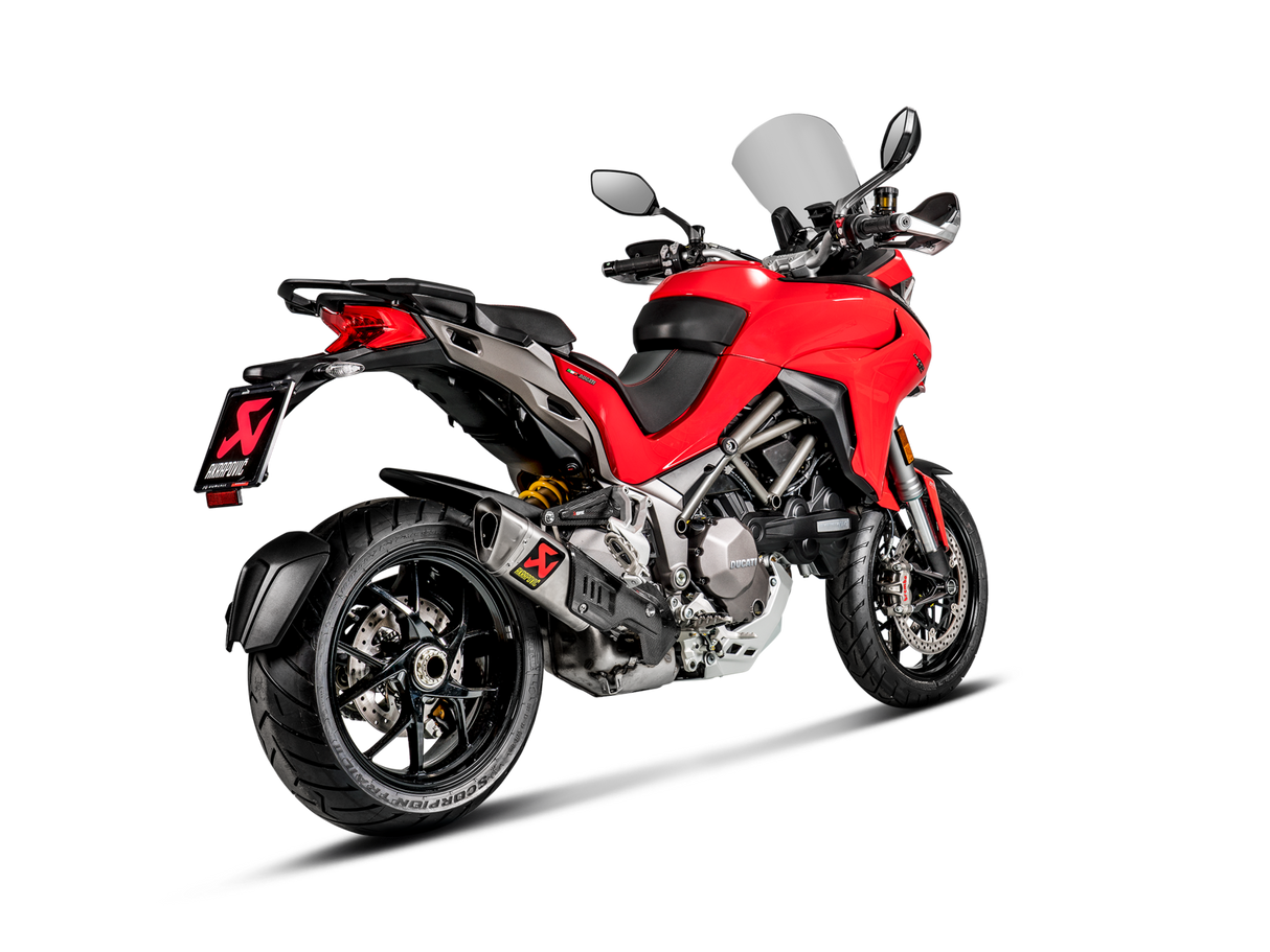 Akrapovic Slip-On Line Titanium Muffler System w/Titanium End Cap & Heat Shield for Ducati Multistrada 1200 S 15-17