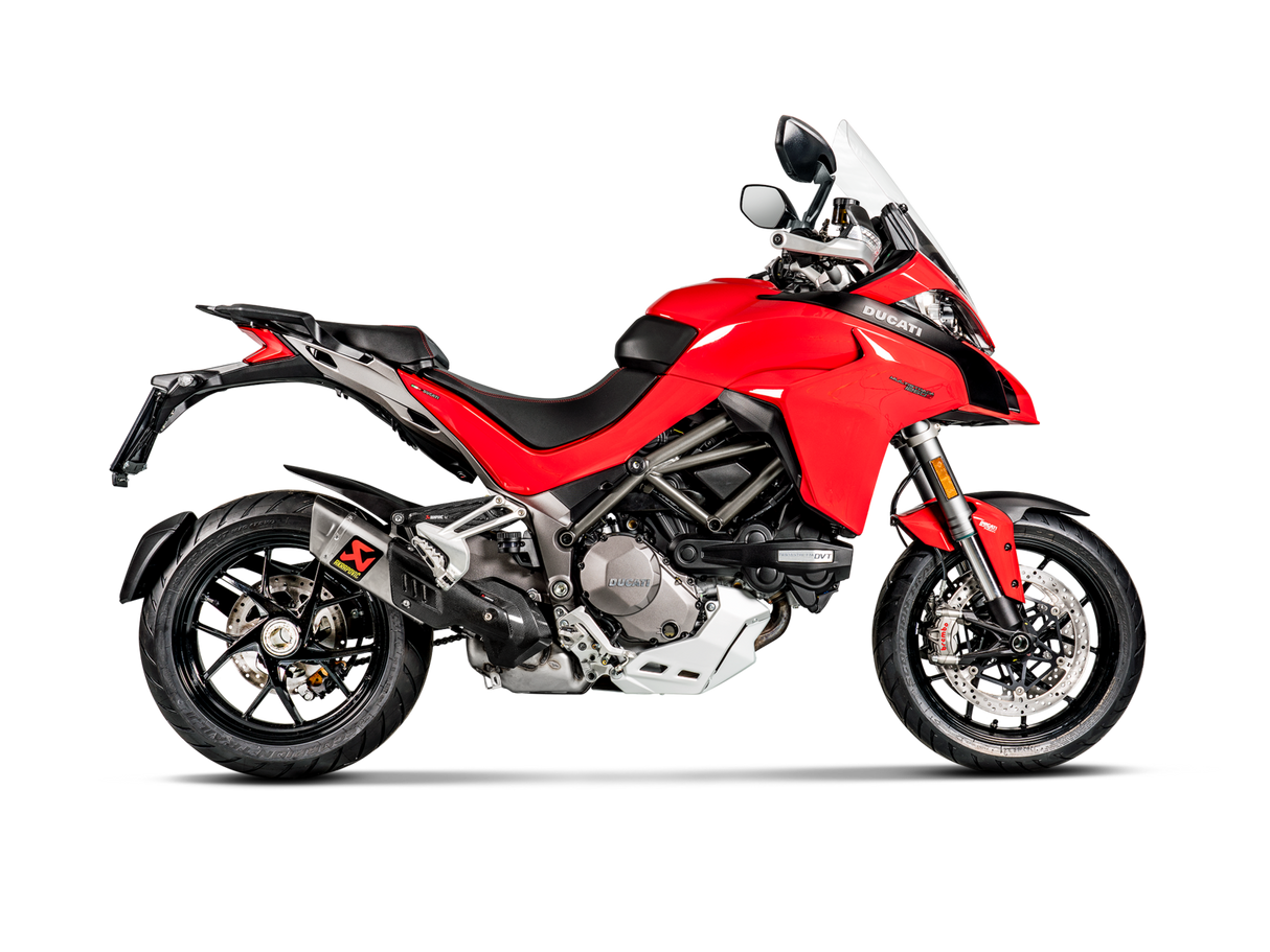 Akrapovic Slip-On Line Titanium Muffler System w/Titanium End Cap & Heat Shield for Ducati Multistrada 1200 S 15-17