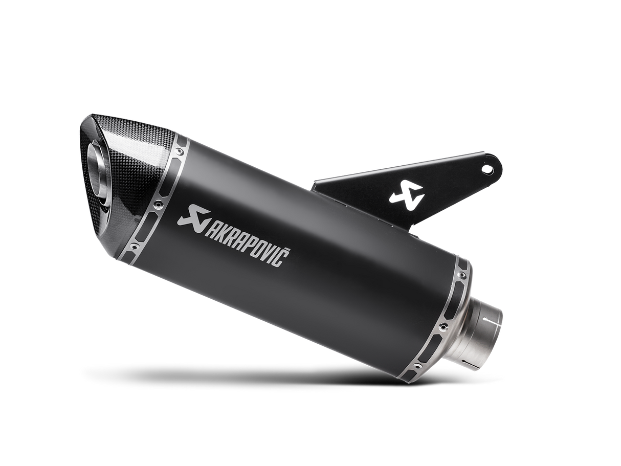 Akrapovic Slip-On Line Black Titanium Muffler System w/Carbon End Cap for Ducati Monster 821/Monster 1200/S 14-16