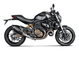 Akrapovic Slip-On Line Black Titanium Muffler System w/Carbon End Cap for Ducati Monster 821/Monster 1200/S 14-16