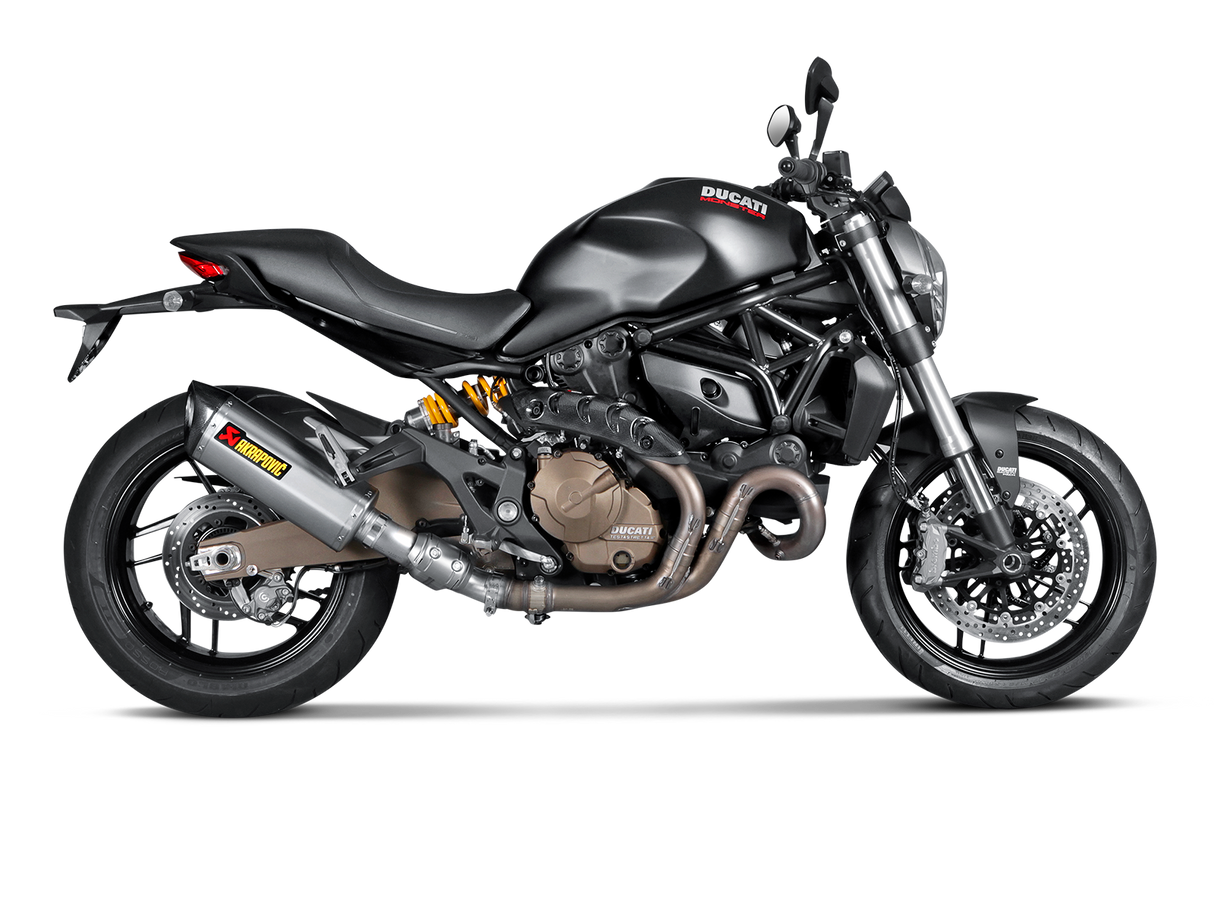 Akrapovic Slip-On Line Titanium Muffler System w/Carbon End Cap for Ducati Monster 821/Monster 1200/S 14-16