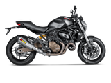 Akrapovic Slip-On Line Titanium Muffler System w/Carbon End Cap for Ducati Monster 821/Monster 1200/S 14-16