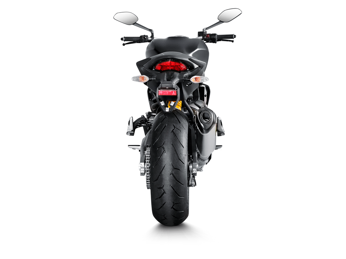 Akrapovic Slip-On Line Titanium Muffler System w/Carbon End Cap for Ducati Monster 821/Monster 1200/S 14-16