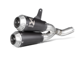 Akrapovic Slip-On Line Black Titanium Muffler System w/Titanium End Cap for Ducati Monster 659/797/797+ 17-20/Scrambler Icon/Urban Enduro/Classic/Full