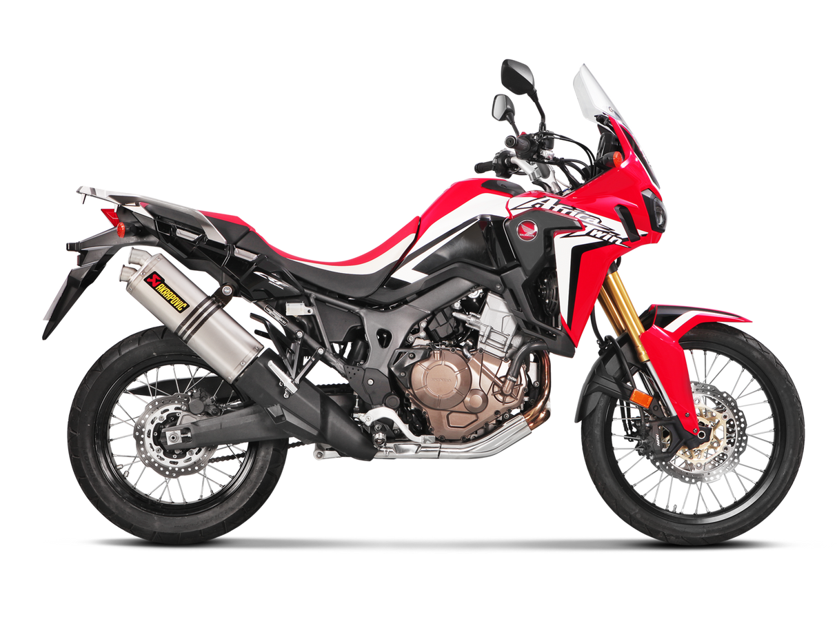 Akrapovic Slip-On Line Titanium Muffler System w/Titanium End Cap for Honda CRF1000L Africa Twin 16-19