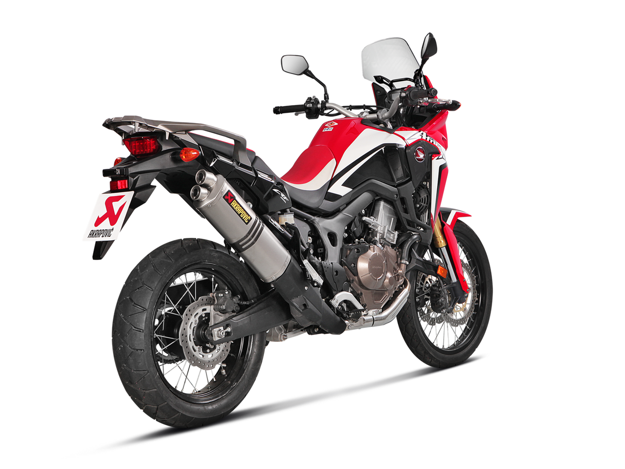 Akrapovic Slip-On Line Titanium Muffler System w/Titanium End Cap for Honda CRF1000L Africa Twin 16-19