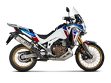 Akrapovic Slip-On Line Titanium Muffler System w/Carbon End Cap & Heat Shield for Honda CRF1100L Africa Twin Adventure Sports 20-23