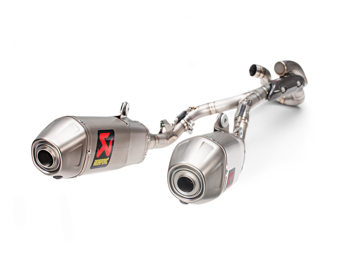 Akrapovic Evolution Line Titanium Exhaust System w/Titanium End Cap for Honda CRF450R/CRF450RX 17-20