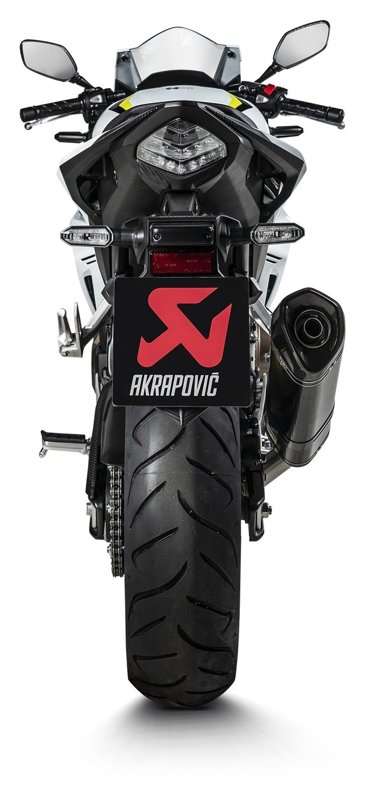 Akrapovic Slip-On Line Carbon Muffler System w/Carbon End Cap for Honda CB400/CB500X 16-23