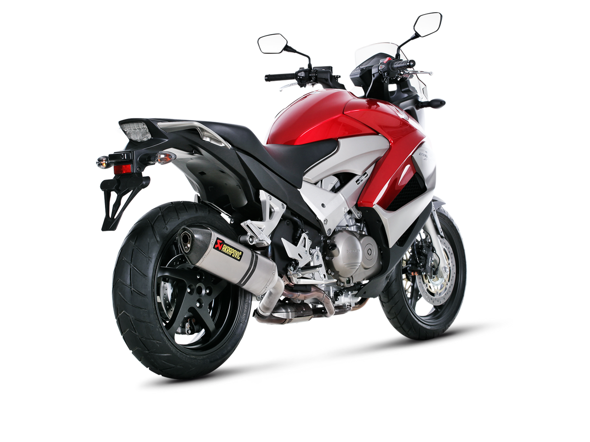 Akrapovic Slip-On Line Titanium Muffler System w/Carbon End Cap for Honda VFR800X Crossrunner 11-14