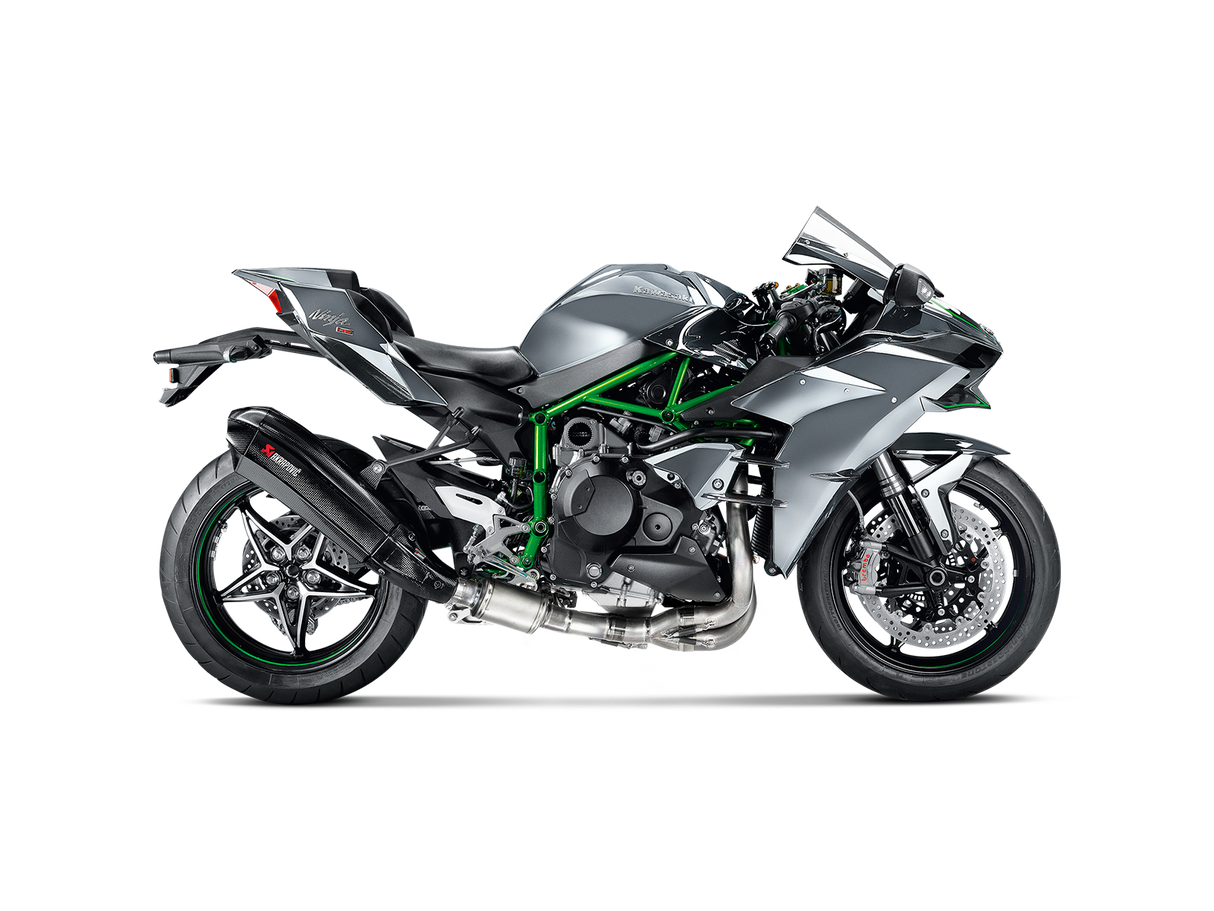 Akrapovic Evolution Line Carbon Exhaust System w/Carbon End Cap for Kawasaki Ninja H2 16-20/Ninja H2R 16-21