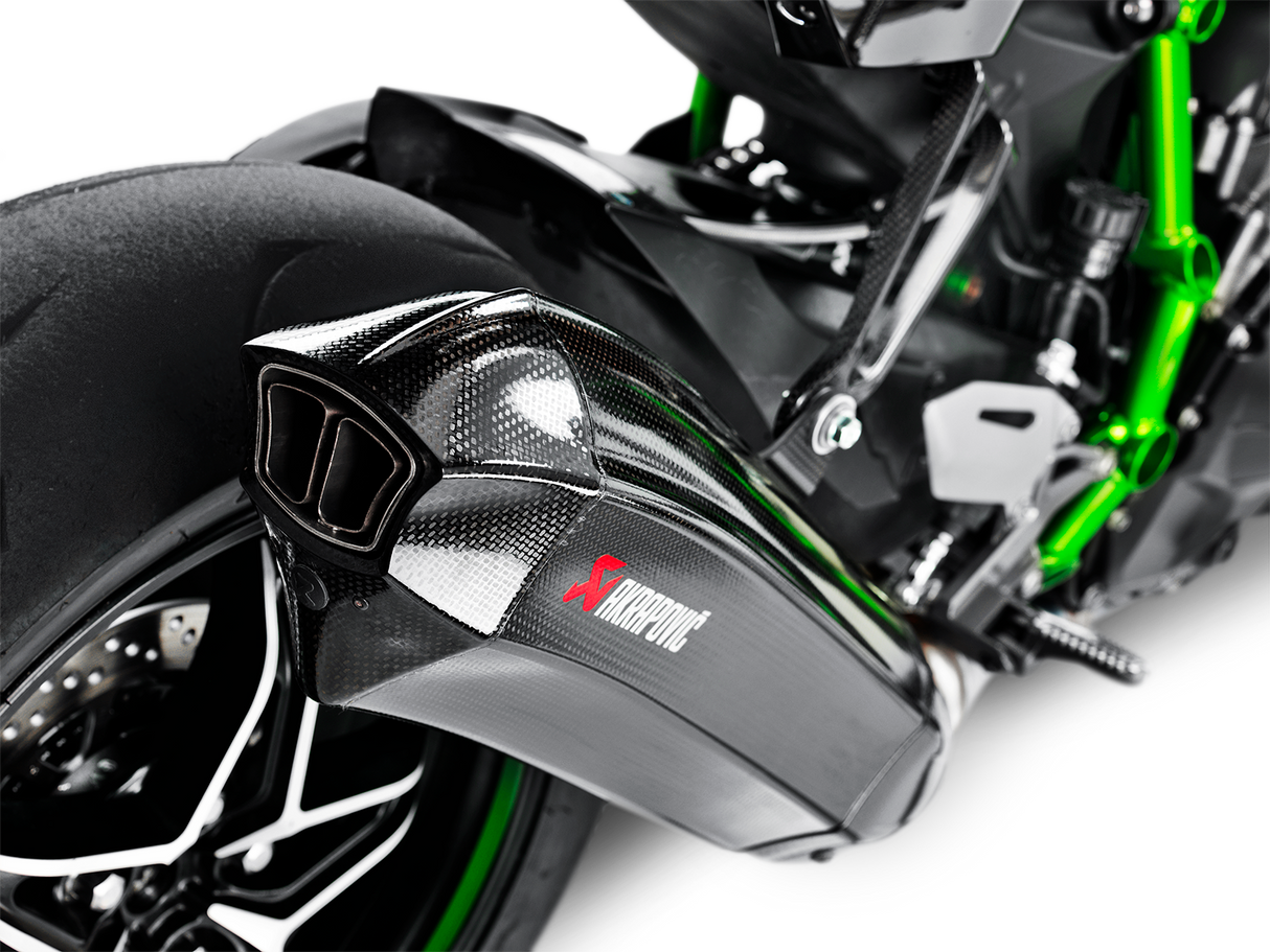 Akrapovic Evolution Line Carbon Exhaust System w/Carbon End Cap for Kawasaki Ninja H2 16-20/Ninja H2R 16-21