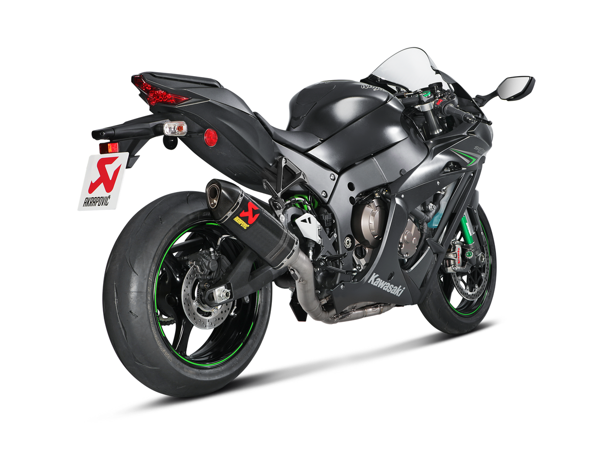 Akrapovic Evolution Line Carbon Exhaust System w/Carbon End Cap for Kawasaki Ninja ZX-10R 16-20