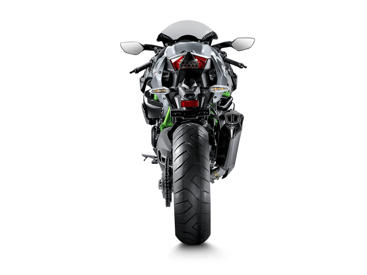 Akrapovic Slip-On Line Carbon Muffler System w/Carbon End Cap for Kawasaki Ninja H2 15-20