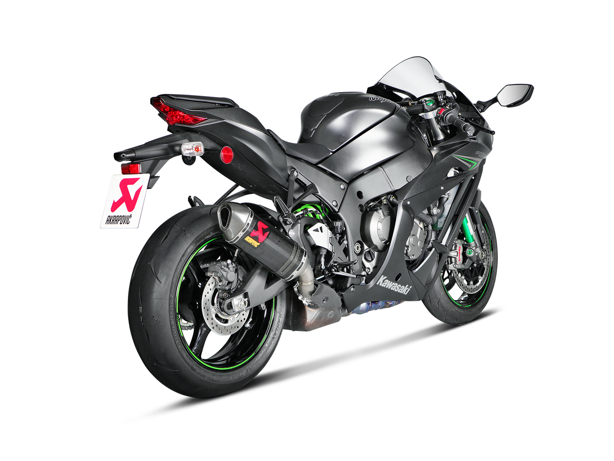 Akrapovic Slip-On Line Titanium Muffler System w/Carbon End Cap for Kawasaki Ninja ZX-10R 16-20