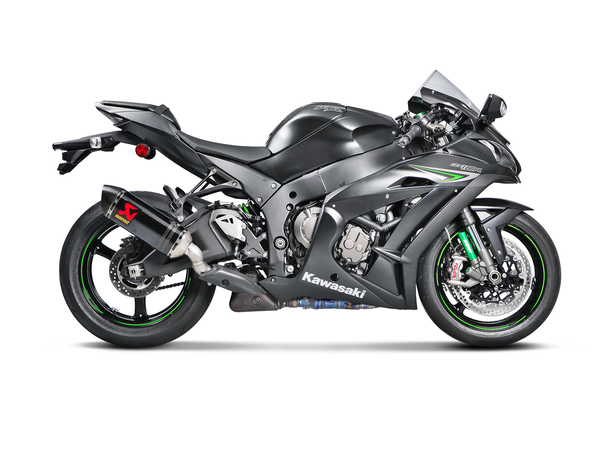 Akrapovic Slip-On Line Titanium Muffler System w/Carbon End Cap for Kawasaki Ninja ZX-10R 16-20