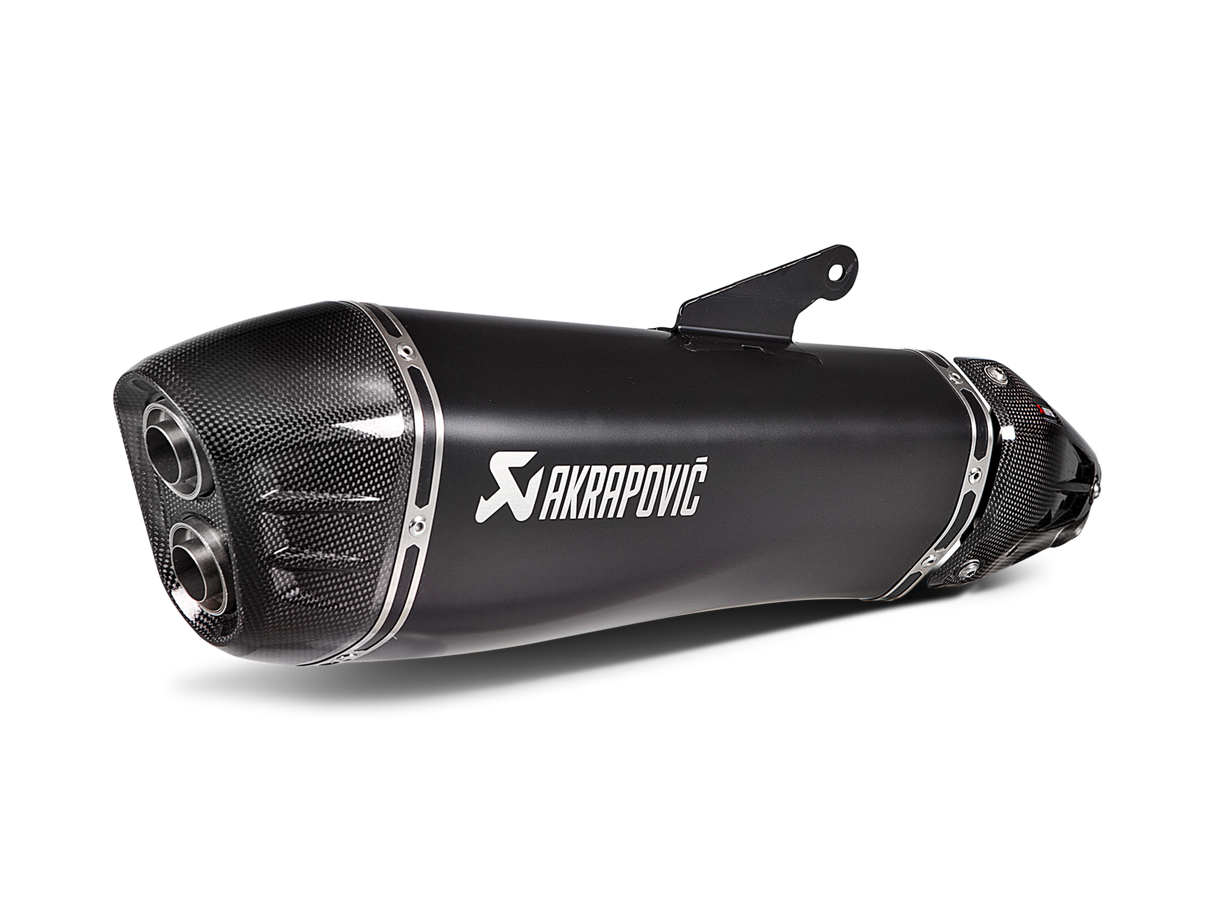 Akrapovic Slip-On Line Black Titanium Muffler System w/Carbon End Cap for Kawasaki Ninja H2 SX 18-Up