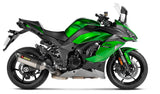 Akrapovic Slip-On Line Titanium Muffler System w/Carbon End Cap for Kawasaki Ninja 1000SX 20-Up