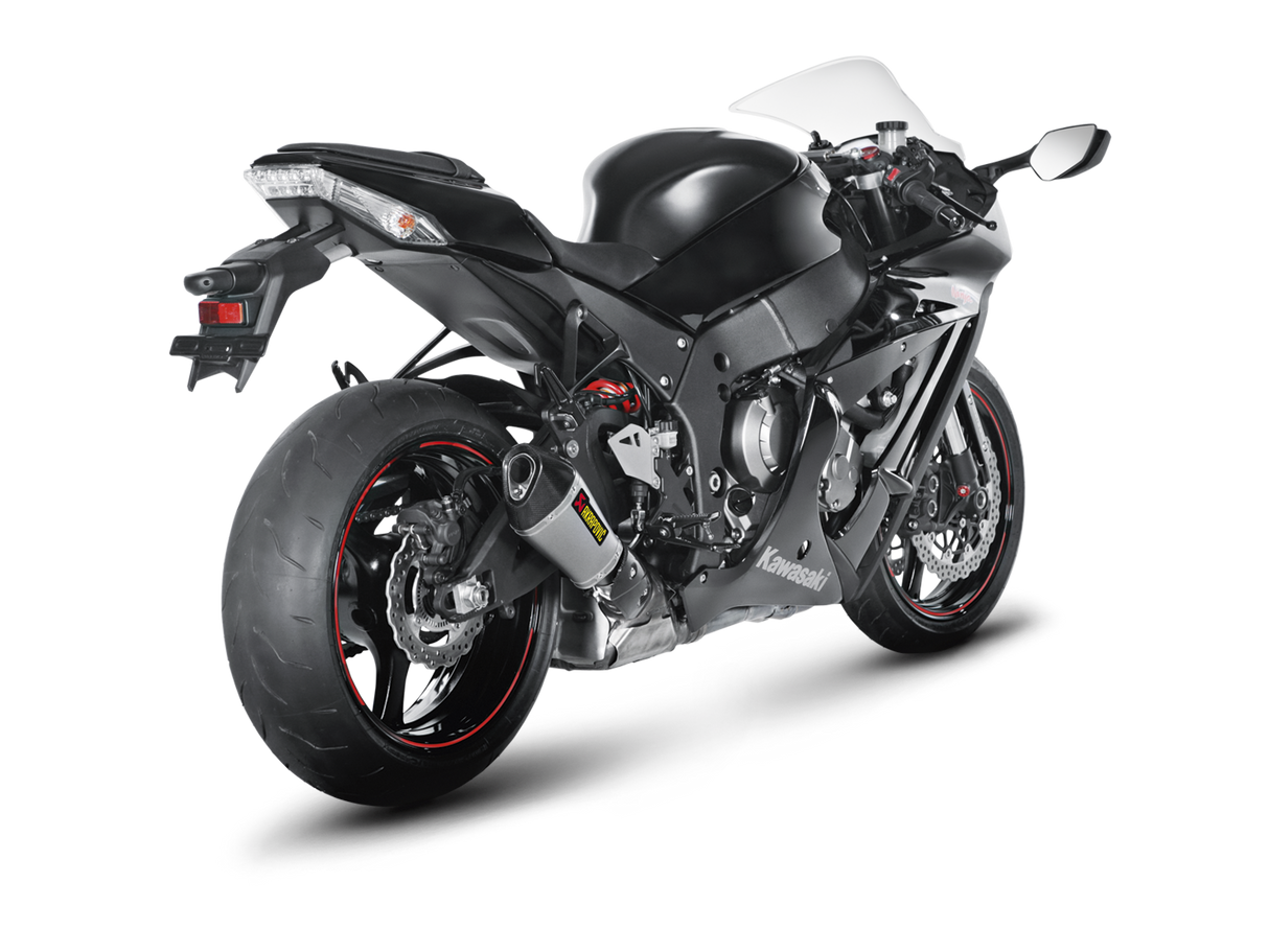 Akrapovic Slip-On Line Titanium Muffler System w/Carbon End Cap for Kawasaki Ninja ZX-10R 11-15