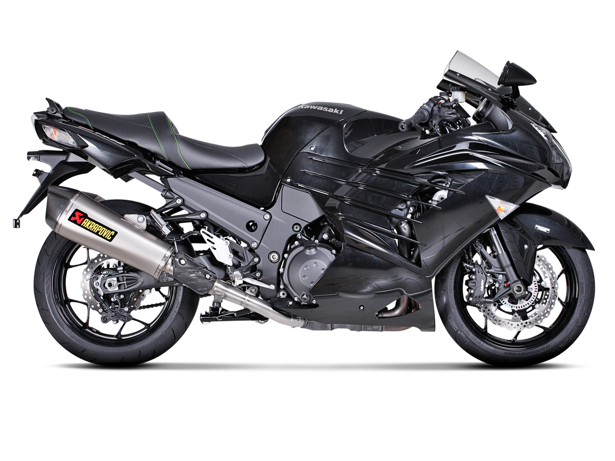 Akrapovic Slip-On Line Titanium Muffler System w/Carbon End Cap for Kawasaki ZZR 1400/ZX14R 12-15