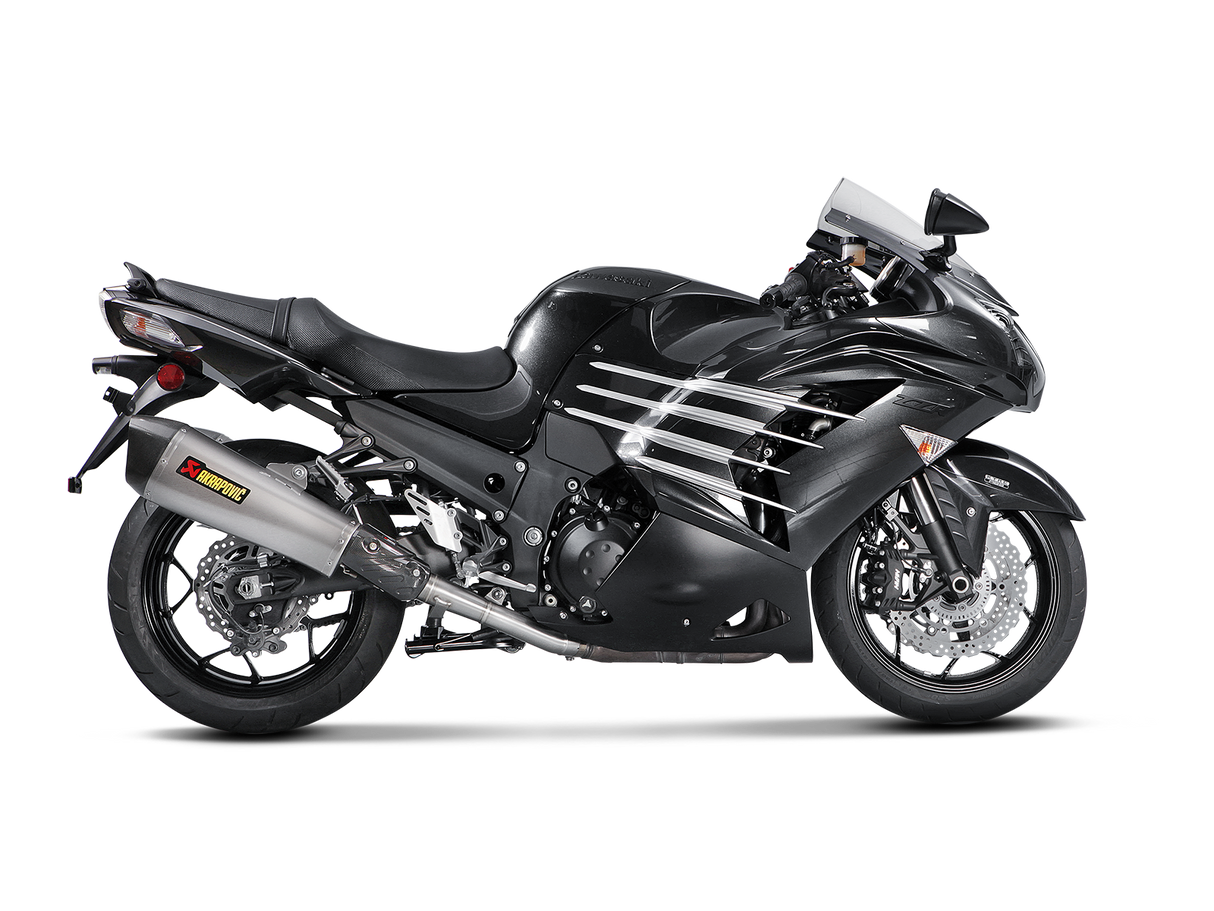 Akrapovic Slip-On Line Titanium Muffler System w/Carbon End Cap for Kawasaki ZZR 1400/ZX14R 12-20