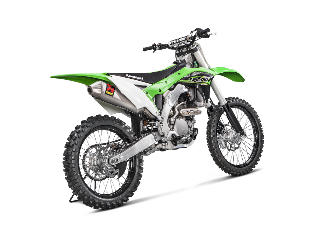 Akrapovic Slip-On Line Titanium Muffler System w/Titanium End Cap for Kawasaki KX 250 F 17-20