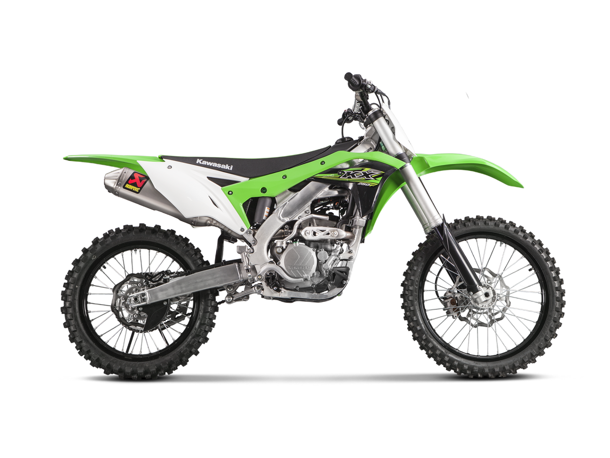 Akrapovic Slip-On Line Titanium Muffler System w/Titanium End Cap for Kawasaki KX 250 F 17-20