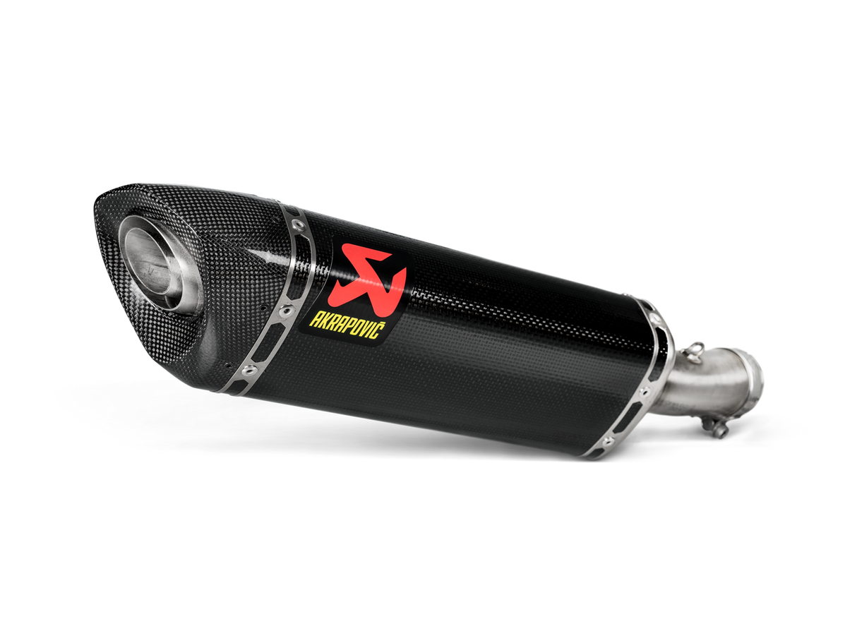 Akrapovic Slip-On Line Carbon Muffler System w/Carbon End Cap for Kawasaki Ninja 400 18-Up/Z400 19-Up/Ninja 500/Z500 2024