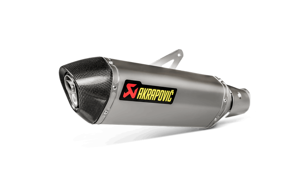 Akrapovic Slip-On Line Titanium Muffler System w/Carbon End Cap for Kawasaki Ninja 400 18-Up/Z400 19-Up