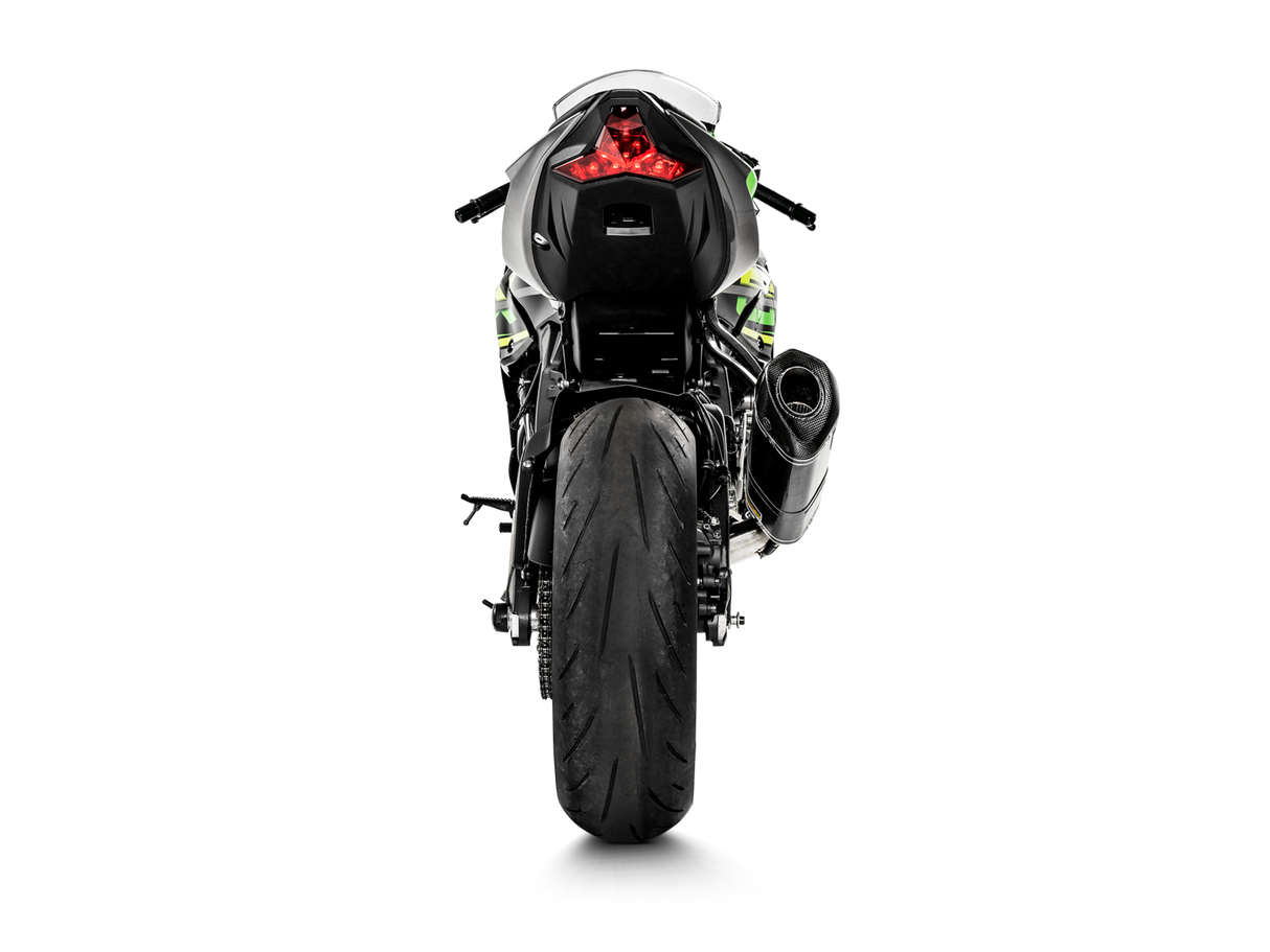 Akrapovic Racing Line Carbon Exhaust System w/Carbon End Cap for Kawasaki Ninja ZX-6R 09-Up