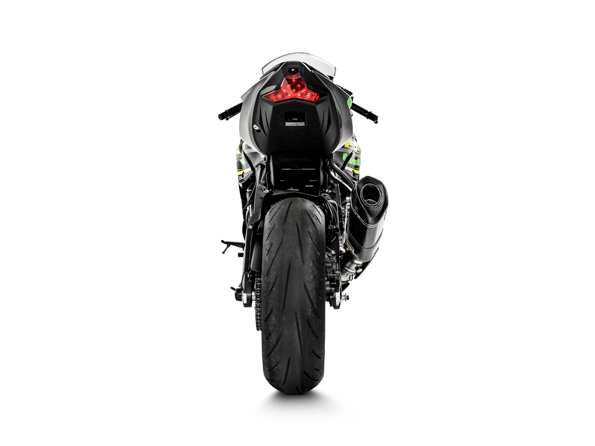 Akrapovic Slip-On Line Carbon Muffler System w/Carbon End Cap for Kawasaki Ninja ZX-6R 09-Up