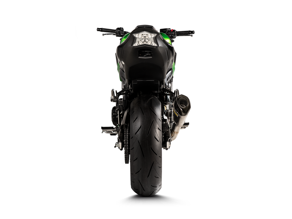 Akrapovic Slip-On Line Titanium Muffler System w/Carbon End Cap for Kawasaki Z900 20-Up