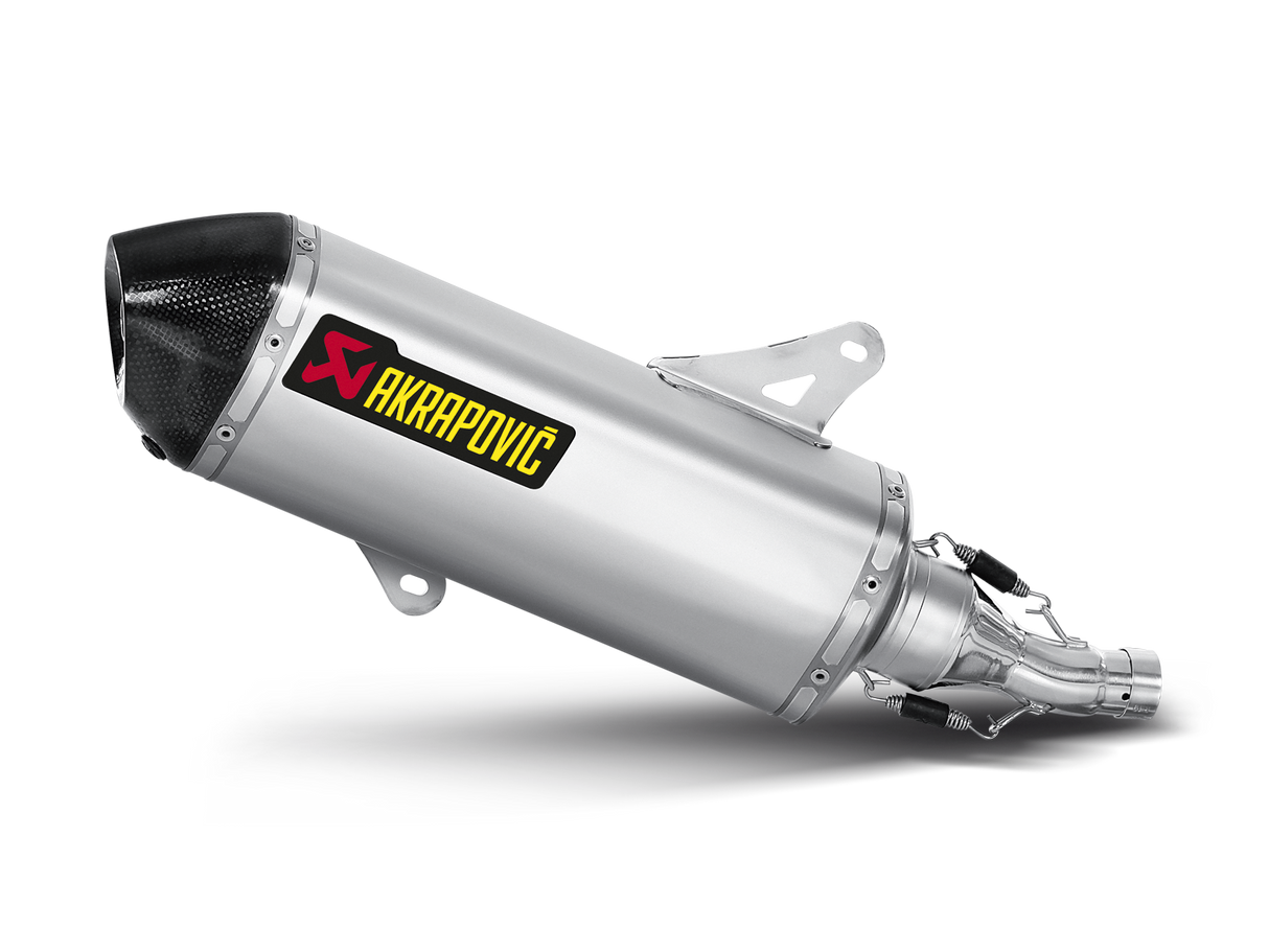 Akrapovic Slip-On Line Stainless Steel Muffler System w/Carbon End Cap for Piaggio MP3 Yourban 300/300 LT 11-16